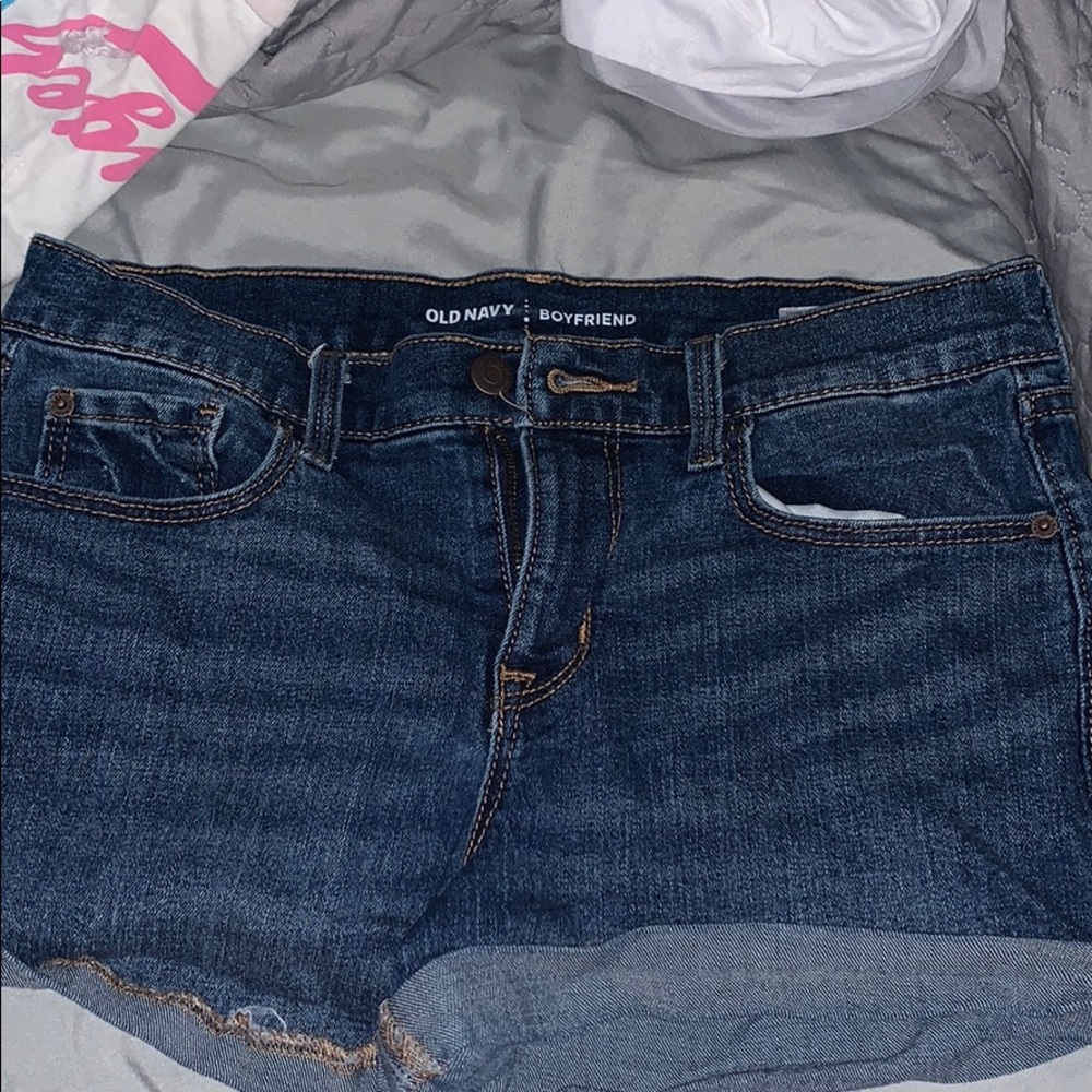 Dark jean shorts